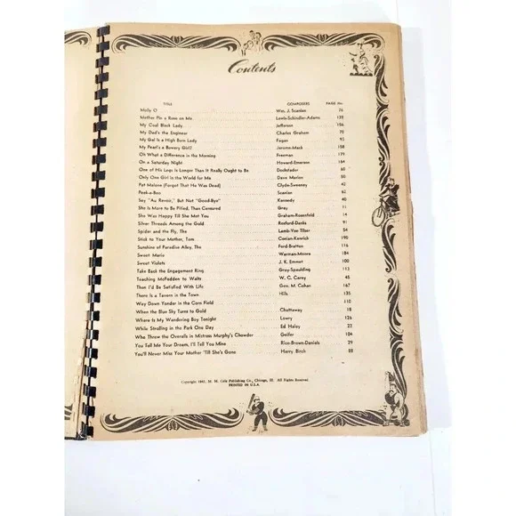 ALBUM OF FAVORITE SONGS Of The Gay 90s, Cole Ed (1942) M. M. Cole Music … - Picture 6 of 7